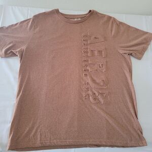 Aeropostale Men’s T-Shirt Brown Graphic Raised Logo Crew Neck Size 2XL